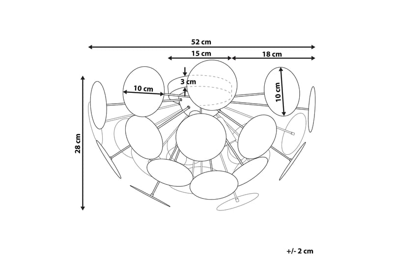 Maritsara Plafond - Hvit - Plafondlampe - Stuelampe - Soveromslampe