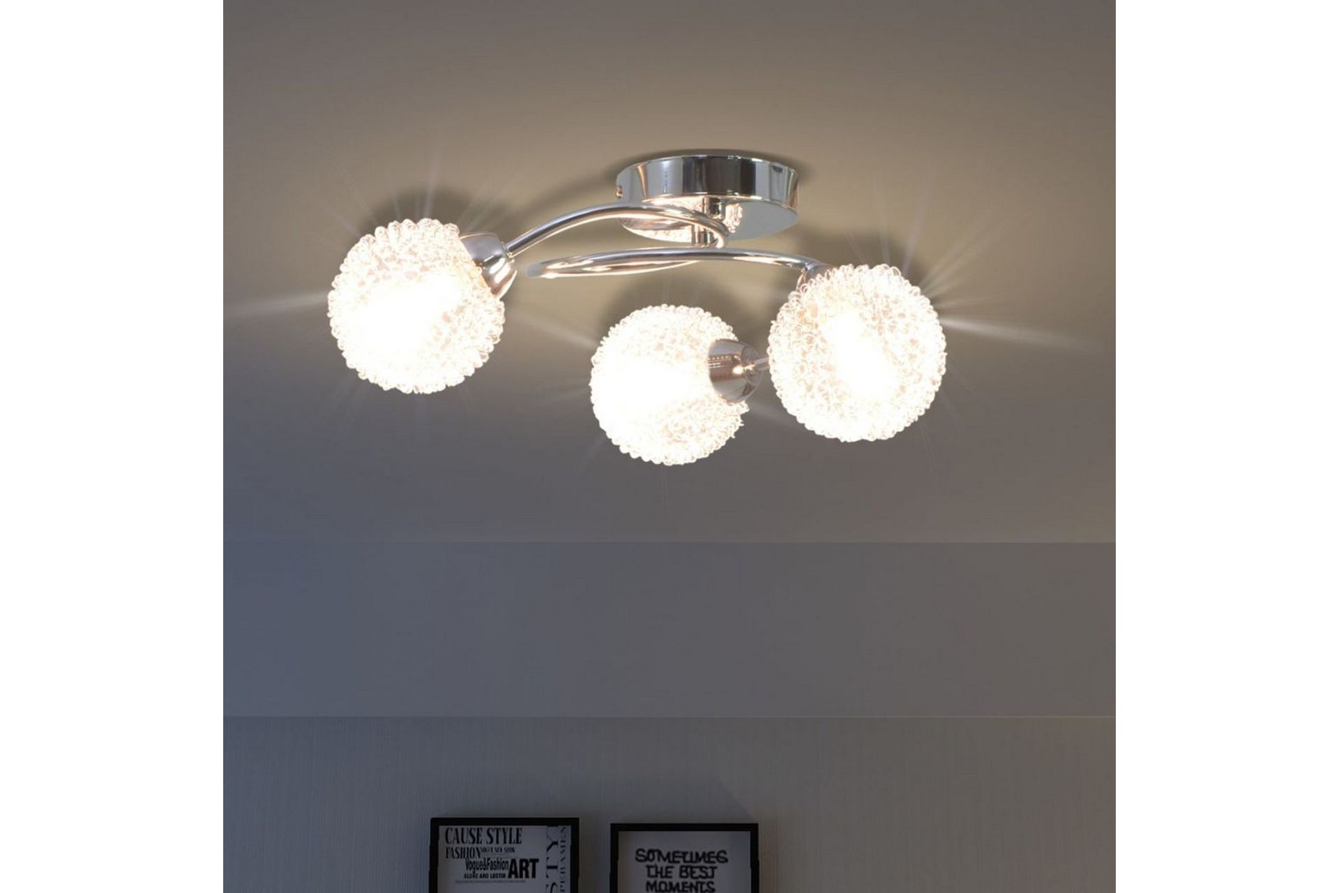 Taklampe for 3 G9-prer 120 W - Hvit - Belysning - Innendørsbelysning & Lamper - Taklampe - Plafondlampe