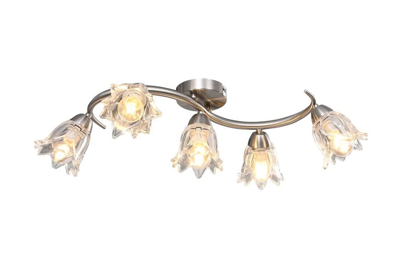 Taklampe gjennomsiktige glasskjermer for 5 E14 lyspærer - Belysning - Innendørsbelysning & Lamper - Taklampe - Plafondlampe