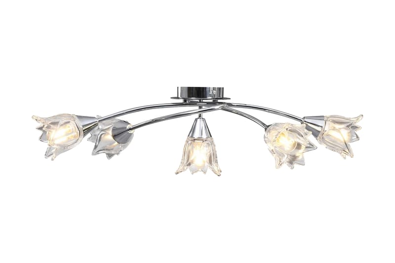 Taklampe gjennomsiktige glasskjermer for 5 E14 lyspærer - Belysning - Innendørsbelysning & Lamper - Taklampe - Plafondlampe