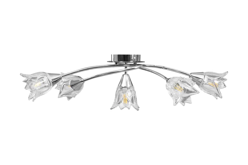 Taklampe gjennomsiktige glasskjermer for 5 E14 lyspærer - Belysning - Innendørsbelysning & Lamper - Taklampe - Plafondlampe