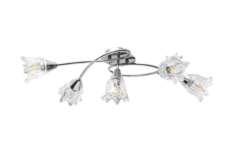 Taklampe gjennomsiktige glasskjermer for 5 E14 lyspærer - Belysning - Innendørsbelysning & Lamper - Taklampe - Plafondlampe