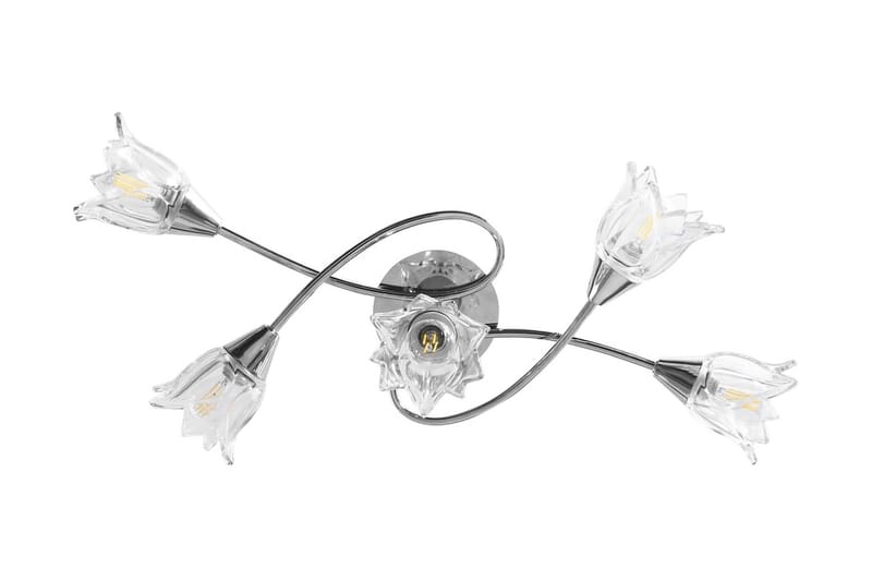 Taklampe gjennomsiktige glasskjermer for 5 E14 lyspærer - Belysning - Innendørsbelysning & Lamper - Taklampe - Plafondlampe