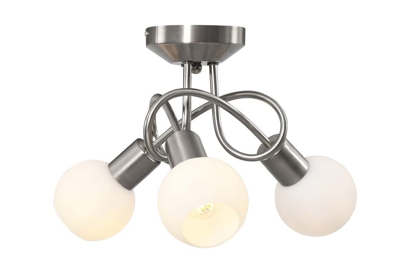 Taklampe keramikkskjermer for 3 E14 lyspærer hvit kule - Belysning - Innendørsbelysning & Lamper - Taklampe - Plafondlampe