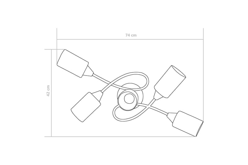 Taklampe keramikkskjermer for 5 E14 lyspærer hvit kjegle - Belysning - Innendørsbelysning & Lamper - Taklampe - Plafondlampe