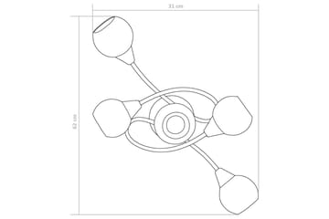 Taklampe keramikkskjermer for 5 E14 lyspærer hvit kule - Belysning - Innendørsbelysning & Lamper - Taklampe - Plafondlampe