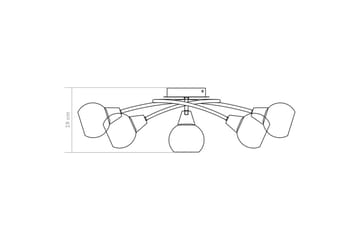 Taklampe keramikkskjermer for 5 E14 lyspærer hvit kule - Belysning - Innendørsbelysning & Lamper - Taklampe - Plafondlampe