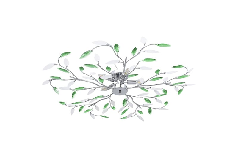 Taklampe med akrylblader & armer for 5 E14-lyspærer grønn - Belysning - Innendørsbelysning & Lamper - Taklampe - Plafondlampe
