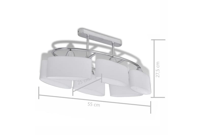 Taklampe med ellipseformede glasskjermer 4 stk E14 - Belysning - Innendørsbelysning & Lamper - Taklampe - Plafondlampe