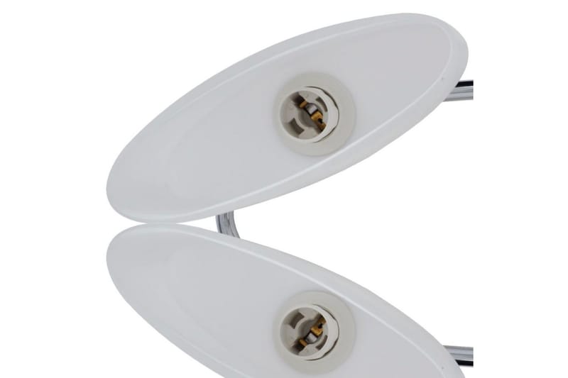 Taklampe med ellipsoide glasskjermer for 6 E14-lysprer - Hvit/Krom - Belysning - Innendørsbelysning & Lamper - Taklampe - Plafondlampe