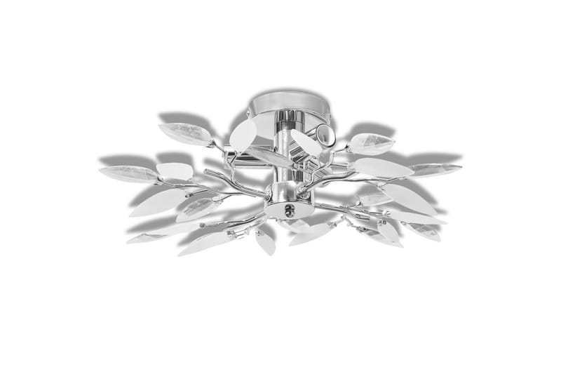 Taklampe med krystalløv i hvit og lilla 3 E14-lysprer - Belysning - Innendørsbelysning & Lamper - Taklampe - Plafondlampe