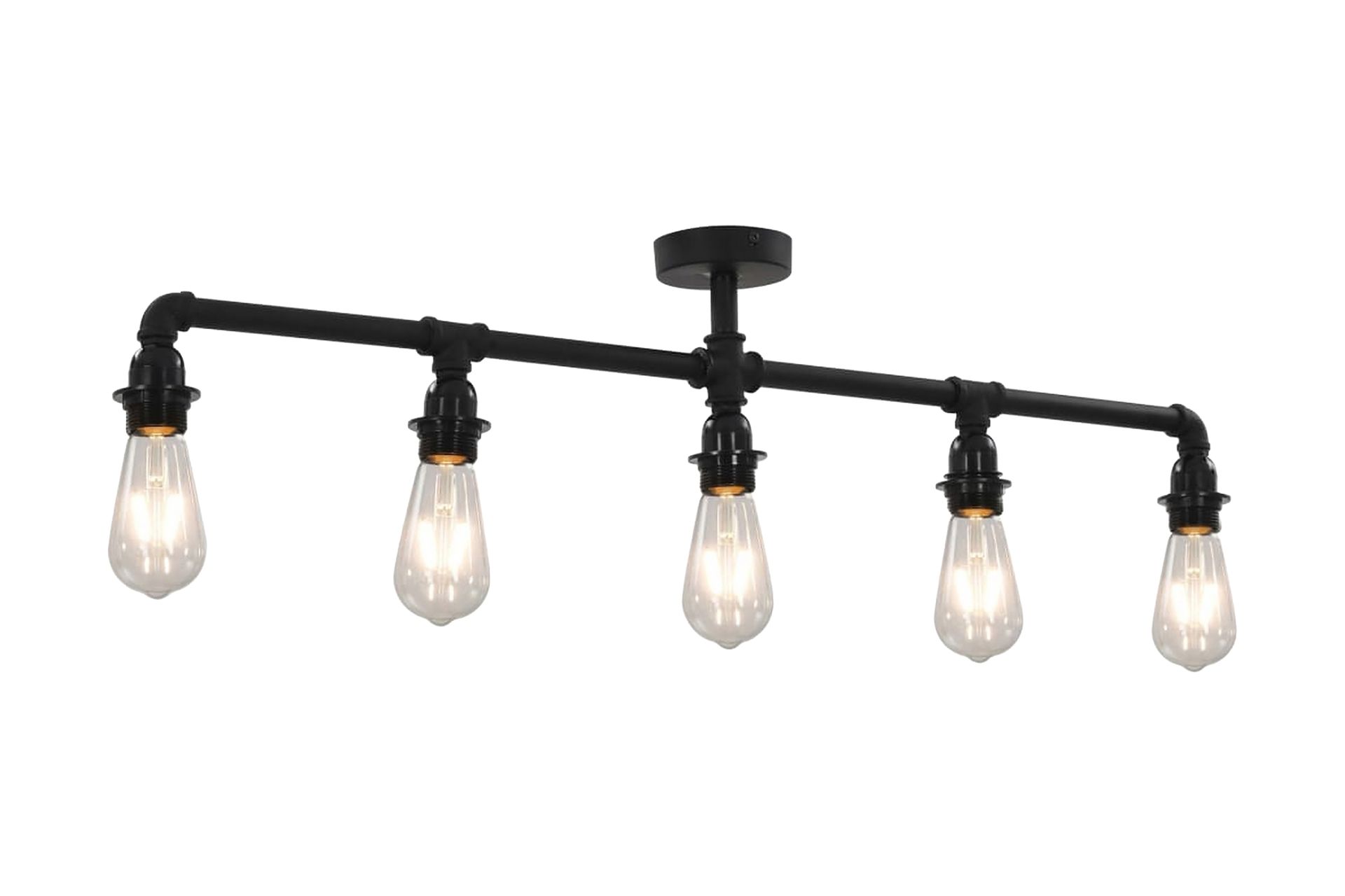 Taklampe svart 5 x E27 lysprer - Svart - Belysning - Innendørsbelysning & Lamper - Taklampe - Plafondlampe