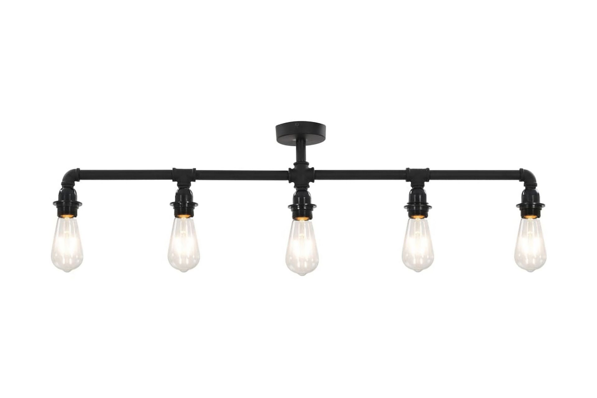Taklampe svart 5 x E27 lysprer - Svart - Belysning - Innendørsbelysning & Lamper - Taklampe - Plafondlampe