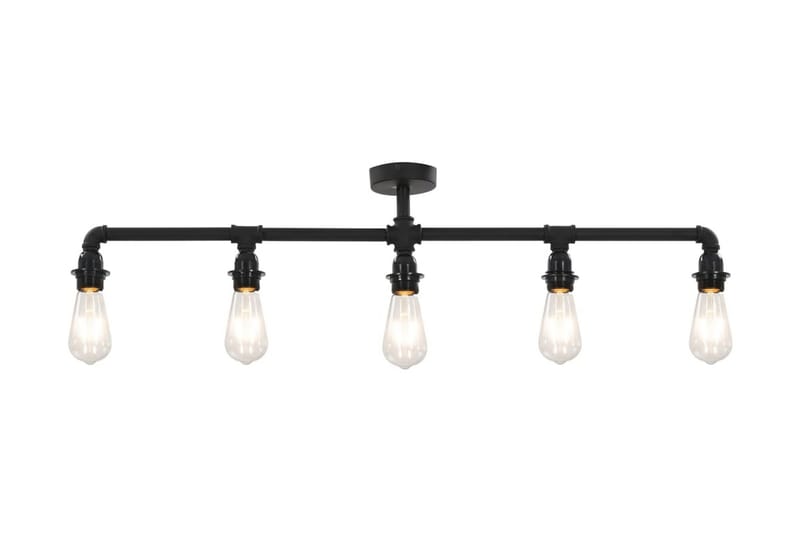 Taklampe svart 5 x E27 lysprer - Svart - Belysning - Innendørsbelysning & Lamper - Taklampe - Plafondlampe