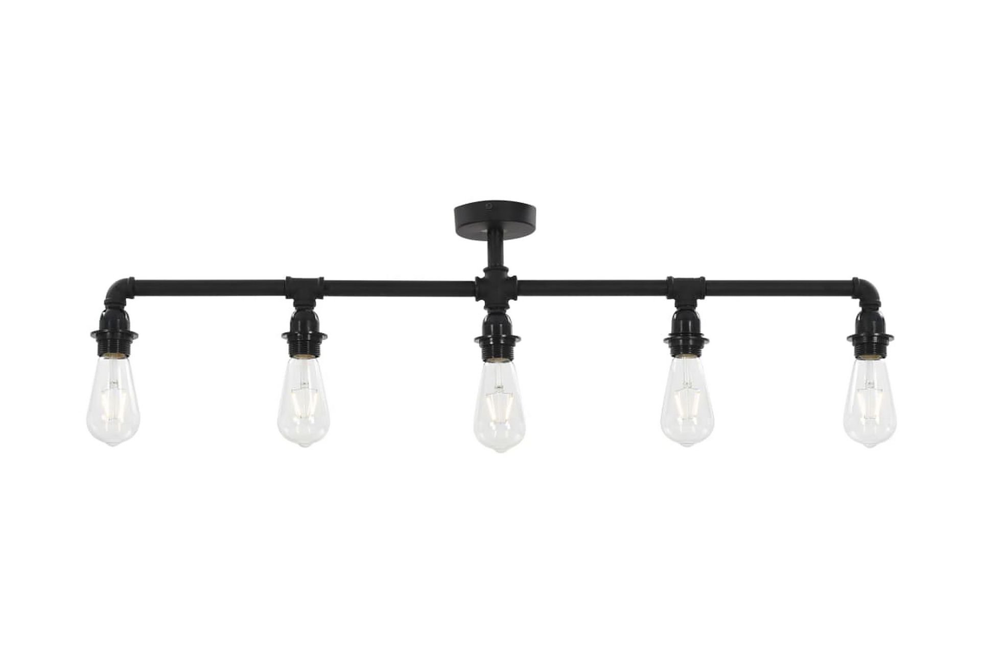 Taklampe svart 5 x E27 lysprer - Svart - Belysning - Innendørsbelysning & Lamper - Taklampe - Plafondlampe