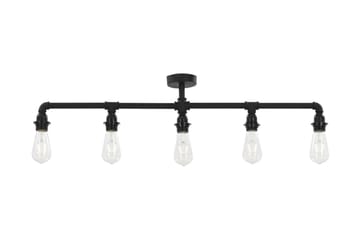 Taklampe svart 5 x E27 lysprer - Svart - Belysning - Innendørsbelysning & Lamper - Taklampe - Plafondlampe