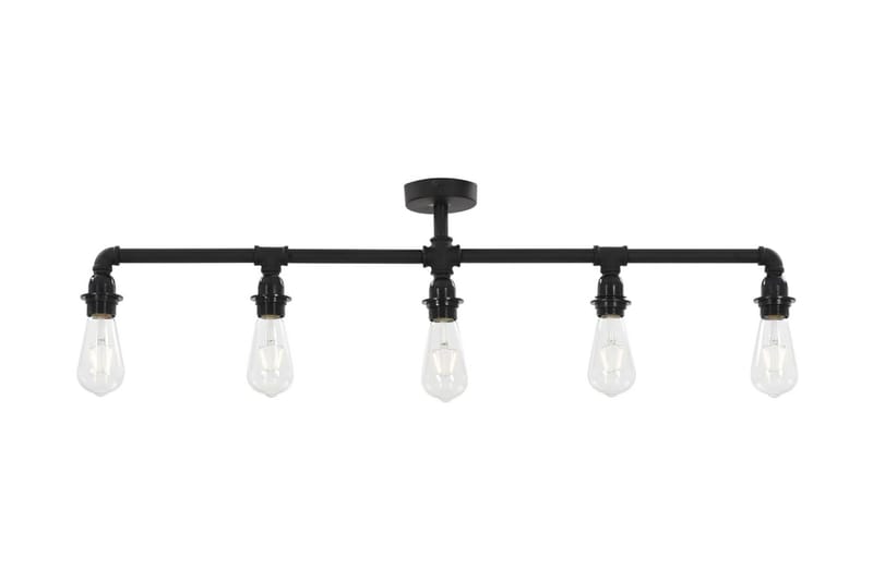 Taklampe svart 5 x E27 lysprer - Svart - Plafondlampe - Stuelampe - Soveromslampe