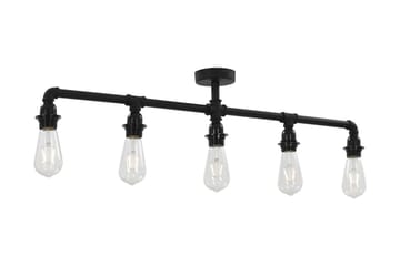 Taklampe svart 5 x E27 lysprer - Svart - Belysning - Innendørsbelysning & Lamper - Taklampe - Plafondlampe