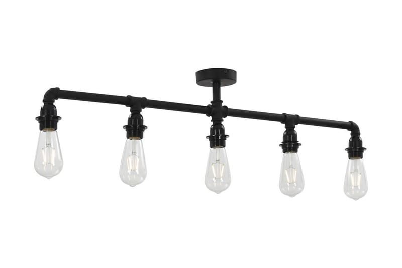 Taklampe svart 5 x E27 lysprer - Svart - Belysning - Innendørsbelysning & Lamper - Taklampe - Plafondlampe