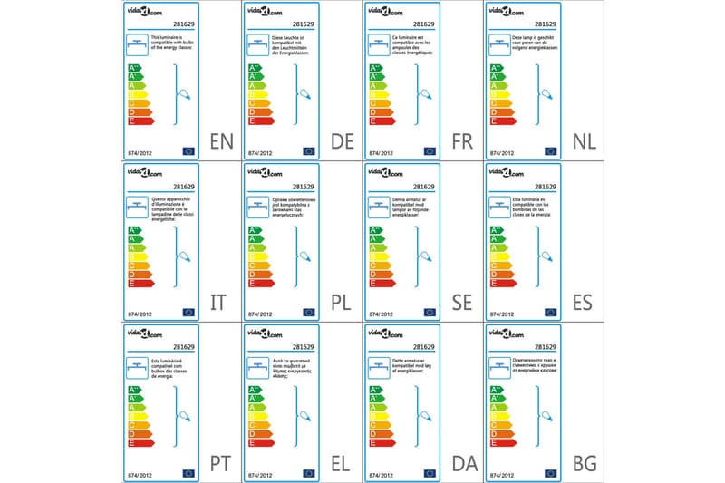 Taklampe svart 5 x E27 lysprer - Svart - Plafondlampe - Stuelampe - Soveromslampe