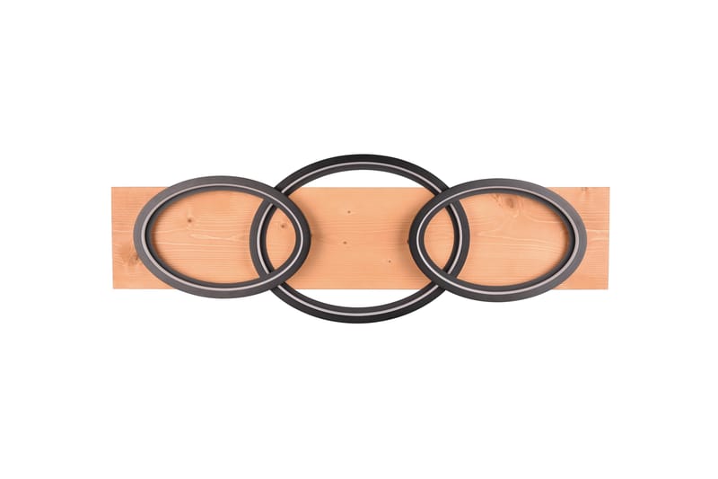 Trio Lighting Barca LED Plafond 3L matt svart/tre - Belysning - Innendørsbelysning & Lamper - Taklampe - Plafondlampe