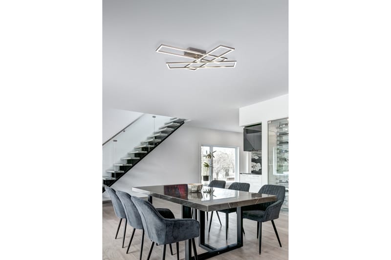 Trio Lighting Corso LED Plafond børstet stål - Belysning - Innendørsbelysning & Lamper - Taklampe - Plafondlampe