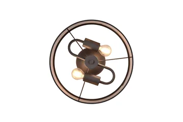 Trio Lighting Davos plafond 30 cm 2xE14 matt svart/greige - Belysning - Innendørsbelysning & Lamper - Taklampe - Plafondlampe