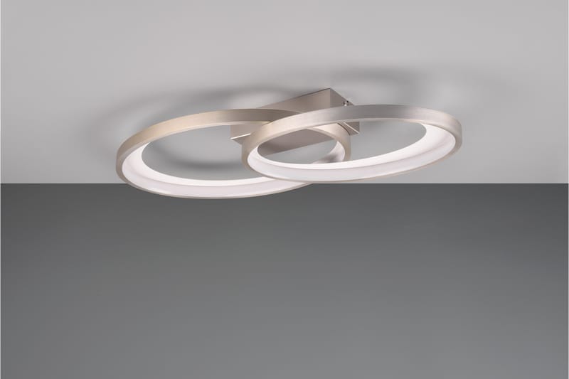 Trio Lighting Malaga LED Taklampe Børstet Stål - Belysning - Innendørsbelysning & Lamper - Taklampe - Plafondlampe