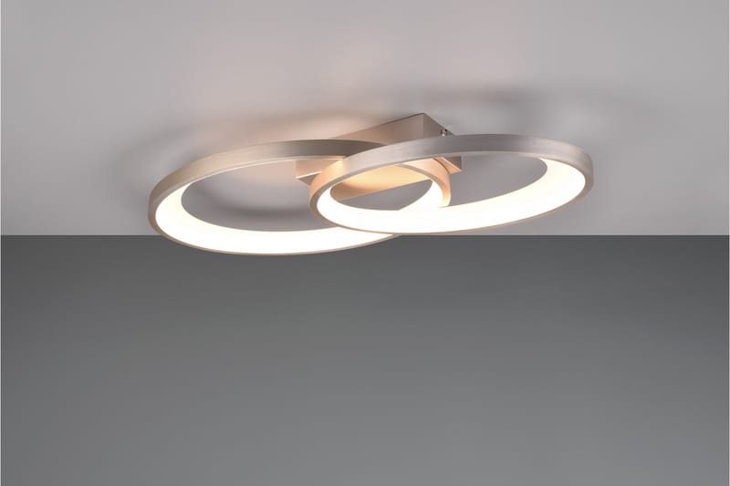 Trio Lighting Malaga LED Taklampe Børstet Stål - Belysning - Innendørsbelysning & Lamper - Taklampe - Plafondlampe