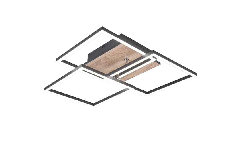 Trio Lighting Mobile LED Taklampe Matt Svart/Tre - Belysning - Innendørsbelysning & Lamper - Taklampe - Plafondlampe