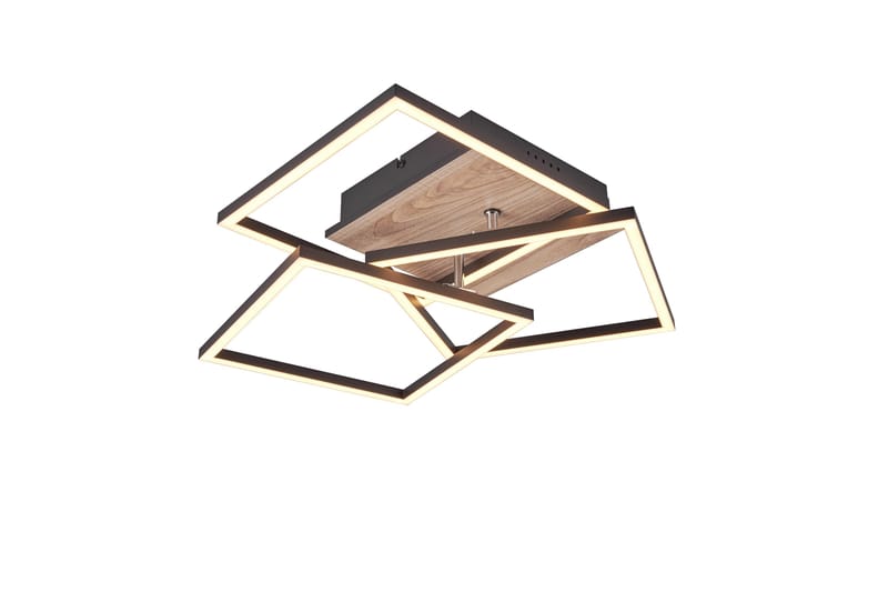 Trio Lighting Mobile LED Taklampe Matt Svart/Tre - Belysning - Innendørsbelysning & Lamper - Taklampe - Plafondlampe