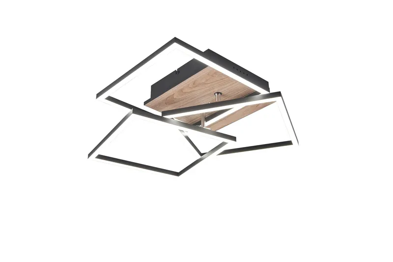 Trio Lighting Mobile LED Taklampe Matt Svart/Tre - Belysning - Innendørsbelysning & Lamper - Taklampe - Plafondlampe