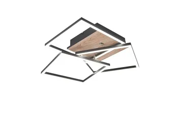 Trio Lighting Mobile LED Taklampe Matt Svart/Tre - Belysning - Innendørsbelysning & Lamper - Taklampe - Plafondlampe