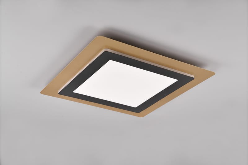 Trio Lighting Morgan LED Taklampe 45x45 cm Matt Svart/Gull - Belysning - Innendørsbelysning & Lamper - Taklampe - Plafondlampe