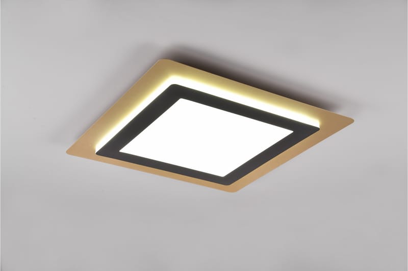 Trio Lighting Morgan LED Taklampe 45x45 cm Matt Svart/Gull - Belysning - Innendørsbelysning & Lamper - Taklampe - Plafondlampe