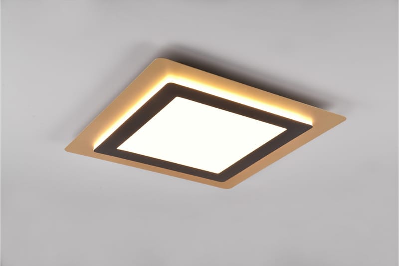 Trio Lighting Morgan LED Taklampe 45x45 cm Matt Svart/Gull - Belysning - Innendørsbelysning & Lamper - Taklampe - Plafondlampe