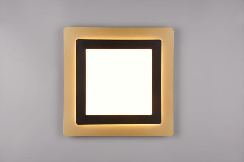 Trio Lighting Morgan LED Taklampe 45x45 cm Matt Svart/Gull - Belysning - Innendørsbelysning & Lamper - Taklampe - Plafondlampe