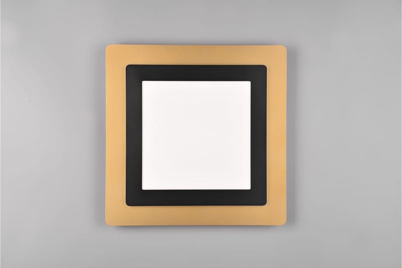 Trio Lighting Morgan LED Taklampe 45x45 cm Matt Svart/Gull - Belysning - Innendørsbelysning & Lamper - Taklampe - Plafondlampe