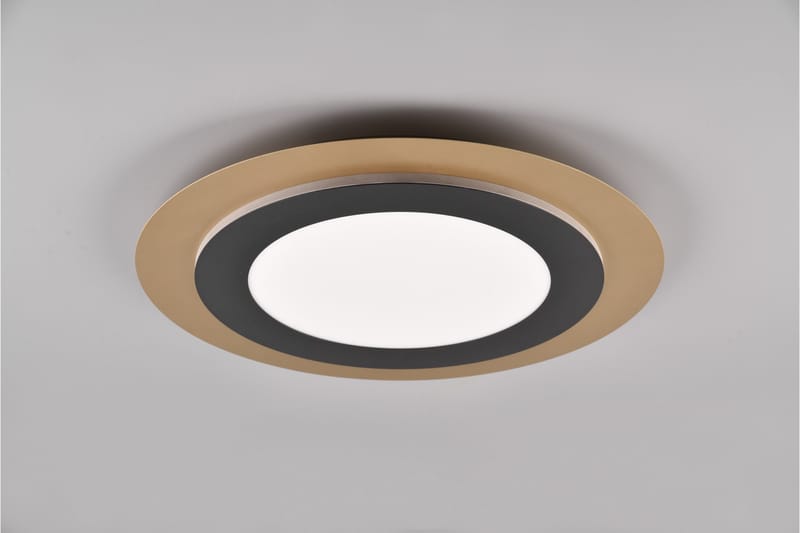 Trio Lighting Morgan LED plafond 45 cm matt svart/gull, undefined
