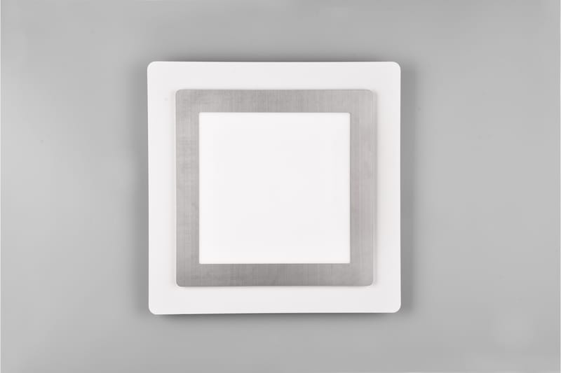 Trio Lighting Morgan LED Plafond 45x45 cm hvit/børstet stål - Belysning - Innendørsbelysning & Lamper - Taklampe - Plafondlampe