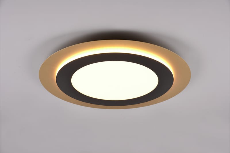 Trio Lighting Morgan LED plafond 45 cm matt svart/gull - Belysning - Innendørsbelysning & Lamper - Taklampe - Plafondlampe