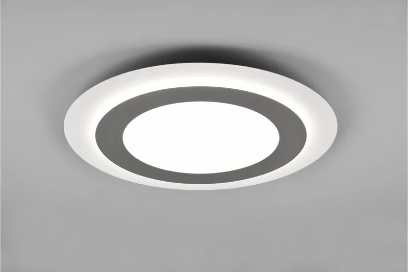 Trio Lighting Morgan LED plafond 45 cm hvit/børstet stål - Belysning - Innendørsbelysning & Lamper - Taklampe - Plafondlampe