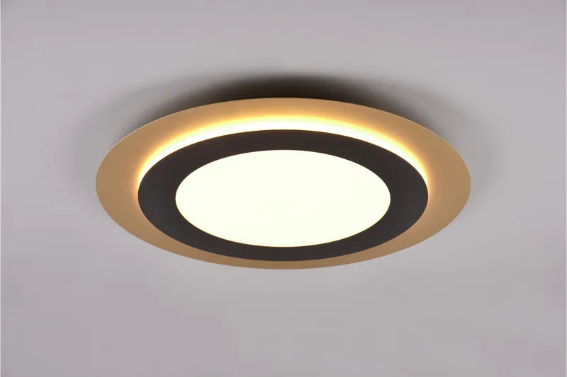 Trio Lighting Morgan LED plafond 45 cm matt svart/gull - Belysning - Innendørsbelysning & Lamper - Taklampe - Plafondlampe