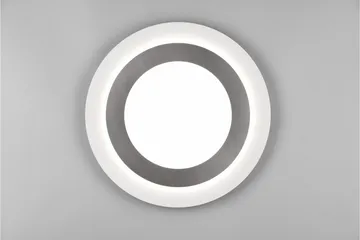 Trio Lighting Morgan LED plafond 45 cm hvit/børstet stål - Belysning - Innendørsbelysning & Lamper - Taklampe - Plafondlampe