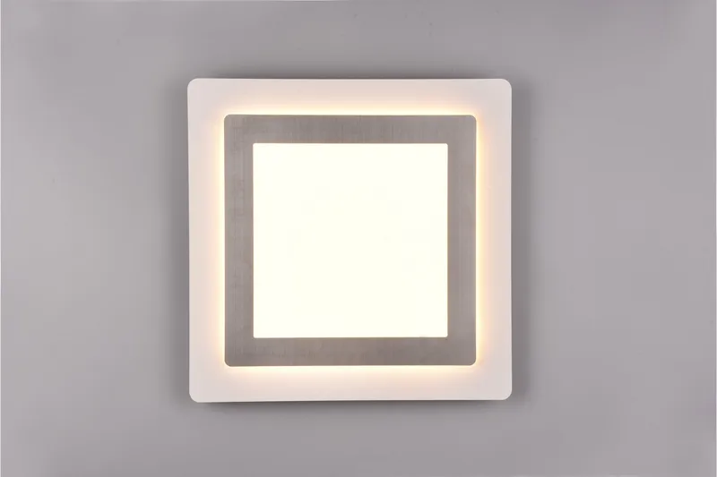 Trio Lighting Morgan LED Plafond 45x45 cm hvit/børstet stål - Belysning - Innendørsbelysning & Lamper - Taklampe - Plafondlampe