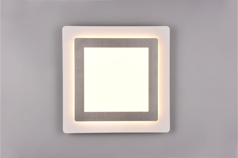 Trio Lighting Morgan LED Plafond 45x45 cm hvit/børstet stål - Belysning - Innendørsbelysning & Lamper - Taklampe - Plafondlampe