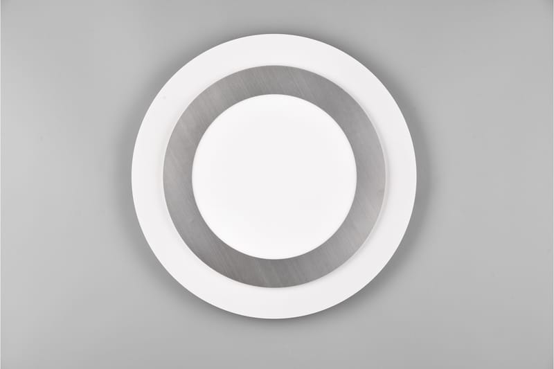 Trio Lighting Morgan LED plafond 45 cm hvit/børstet stål - Belysning - Innendørsbelysning & Lamper - Taklampe - Plafondlampe