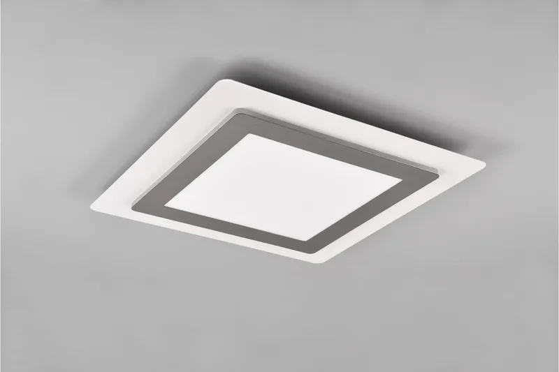 Trio Lighting Morgan LED Plafond 45x45 cm hvit/børstet stål, undefined