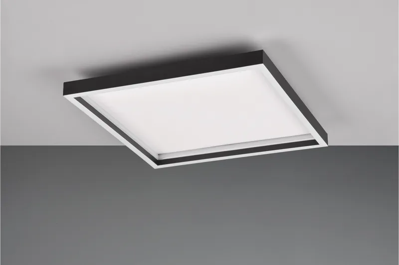 Trio Lighting Rotonda LED Plafond Firkantet Matt Svart - Belysning - Innendørsbelysning & Lamper - Taklampe - Plafondlampe