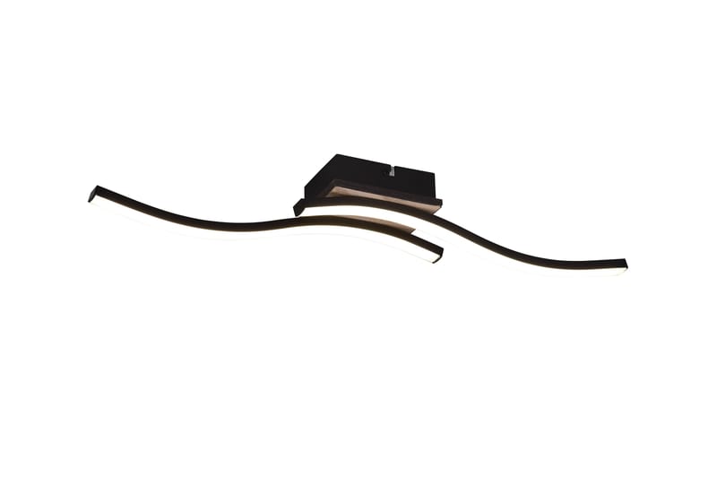 Trio Lighting Route LED Taklampe 2L Matt Svart/Tre - Belysning - Innendørsbelysning & Lamper - Taklampe - Plafondlampe